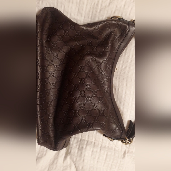 Authentic GUCCI GG Guccissima Brown Leather Hobo Bag - Picture 2 of 3